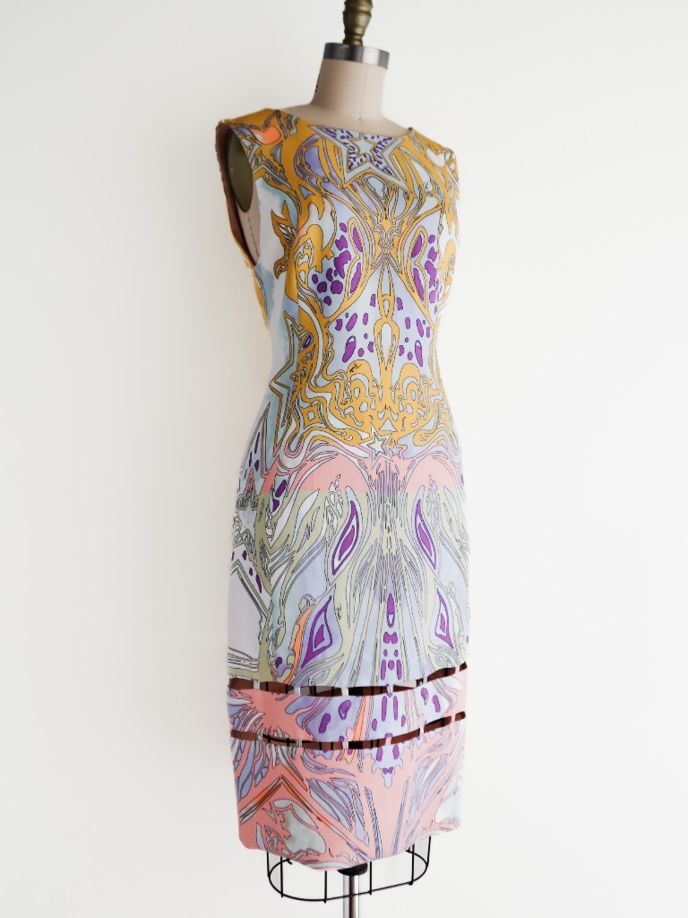 PUCCI spring 2016 pastel silk shift dress 38 IT US 8 - Picture 2 of 11